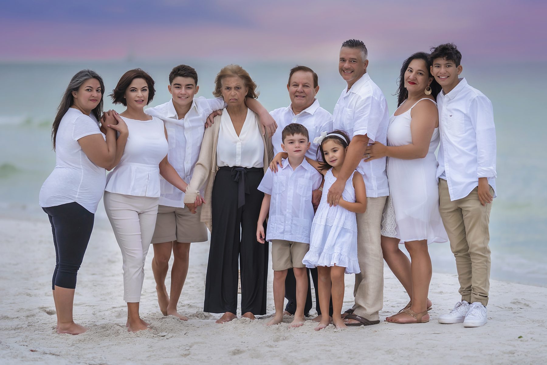 Family destination session on the beach