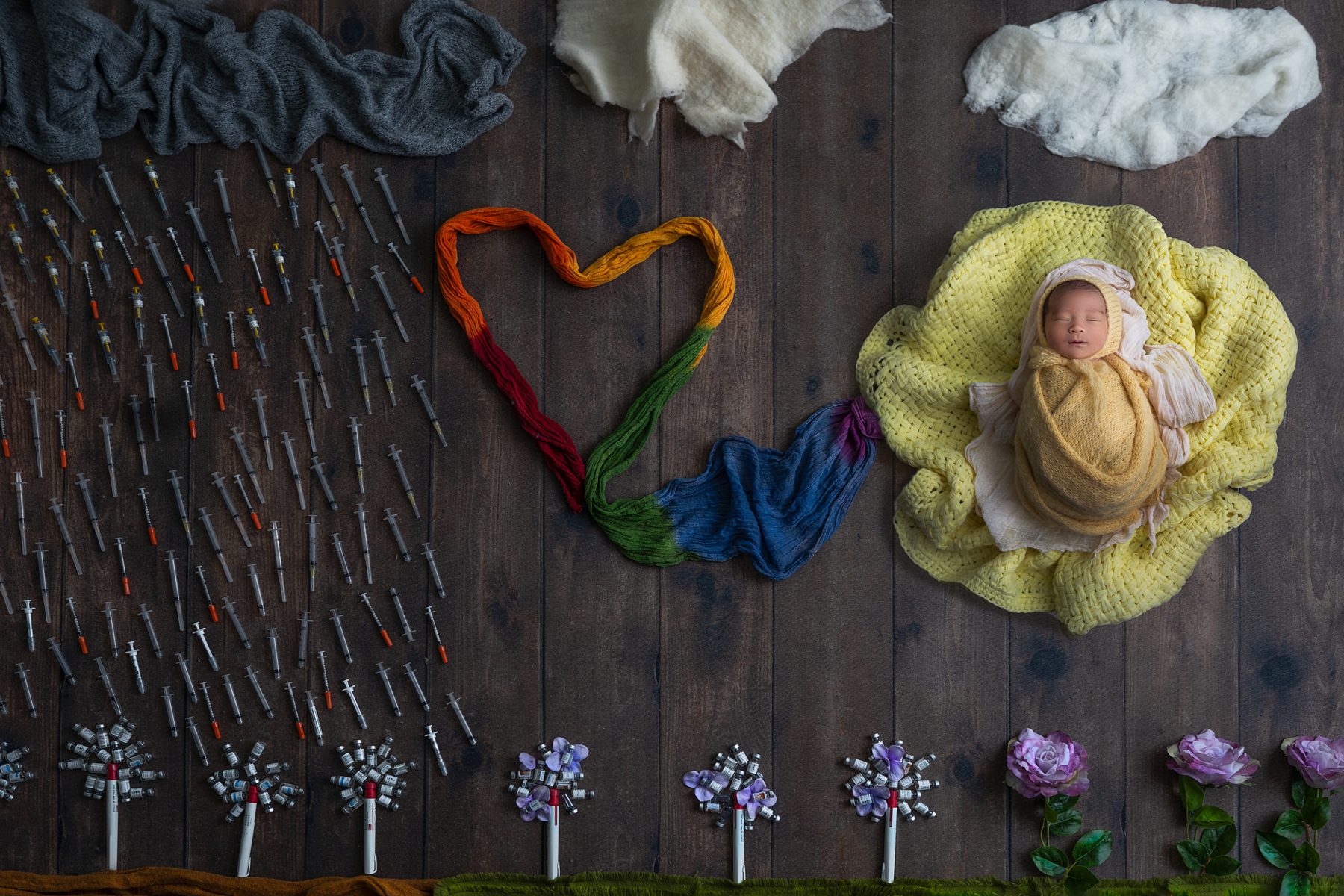 Newborn fine art portrait